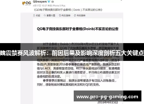 魏震禁赛风波解析：前因后果及影响深度剖析五大关键点